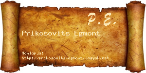 Prikosovits Egmont névjegykártya